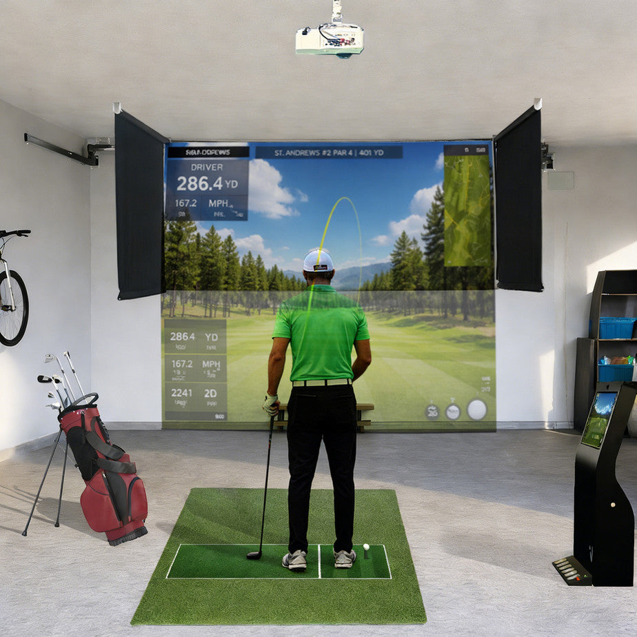 Impact Sports Motorized Retractable Golf Simulator Enclosure