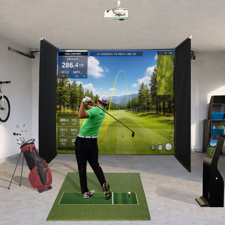 Impact Sports Motorized Retractable Golf Simulator Enclosure